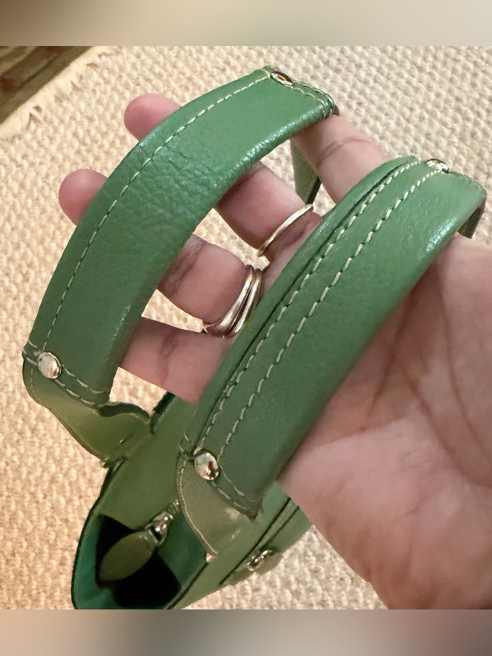 Coach Vintage Pebbled Leather Penelope Lunch Tote Bag in Sea Foam Green. - Picture 12 of 16